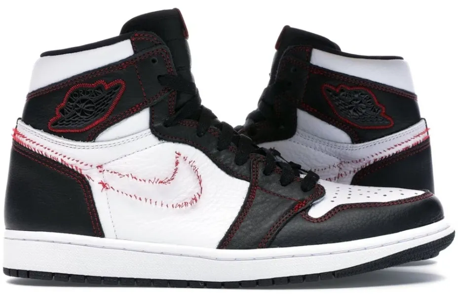 Jordan 1 Retro High Defiant White Black Gym Red training performance