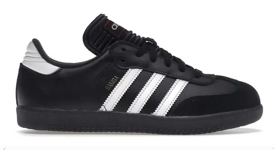 adidas Samba Classic Black White Dark Gum (GS) Hyperflex Outsole Velcro Closure