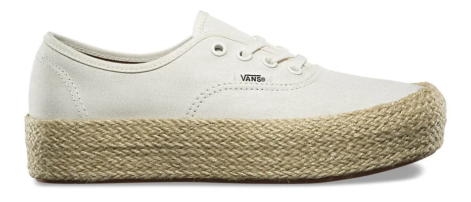 Vans Authentic Platform Espadrille Marshmellow Advanced Comfort Foot Lock