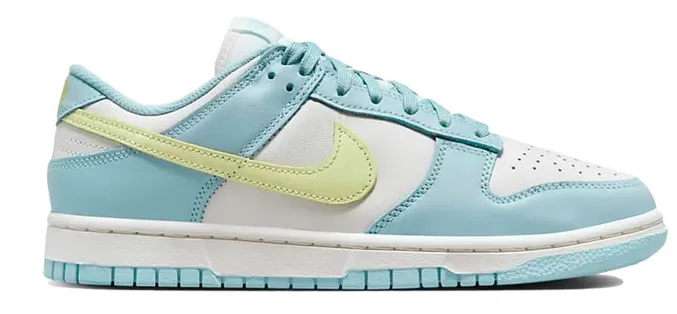 Low Profile Collar Padding Nike Dunk Low Ocean Bliss Citron Tint (W)