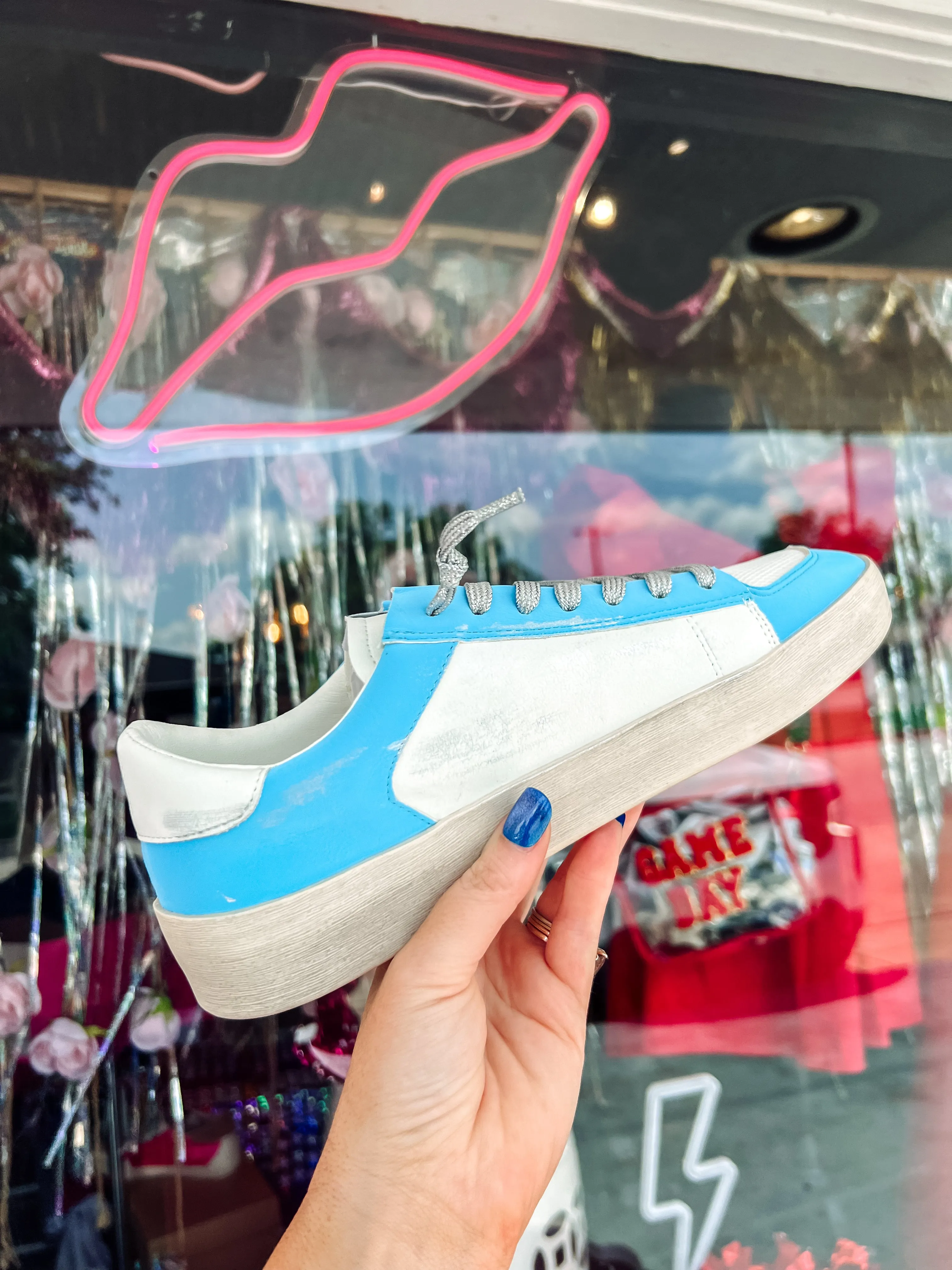 Spring-Ready Candace Blue star sneakers