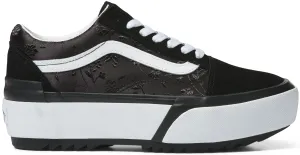 Trail Ready Vans Old Skool Stacked Satin/Floral Black