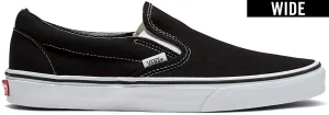 Relaxed Comfort Relaxing Fit Vans Classic Slip-On Wide Black