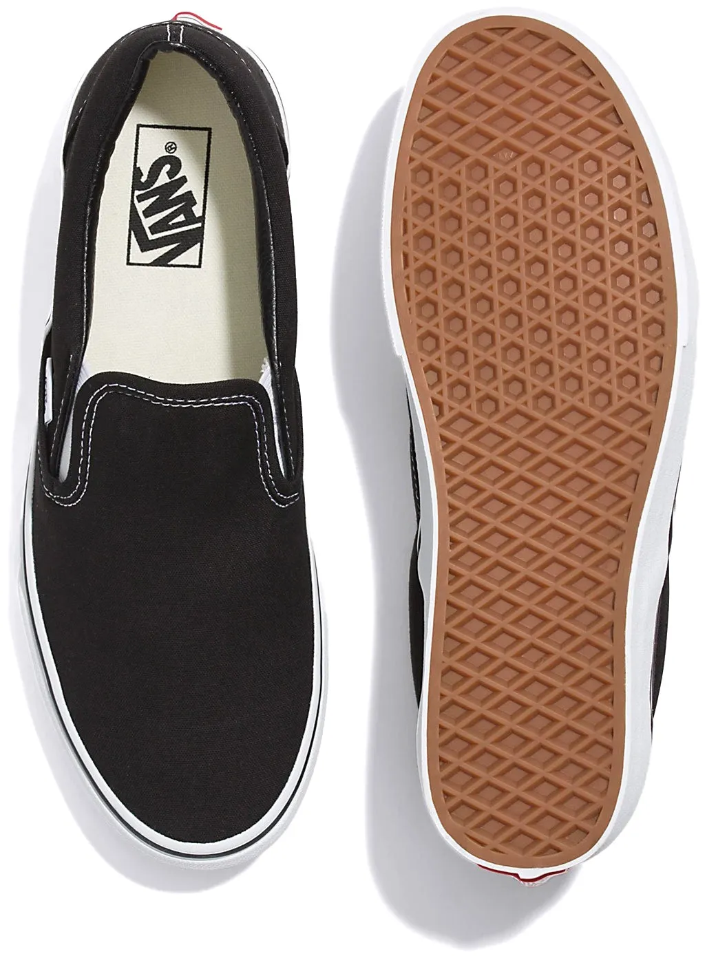 Vans Classic Slip-On Wide Black Tongue Padded Slip On Travel Friendly