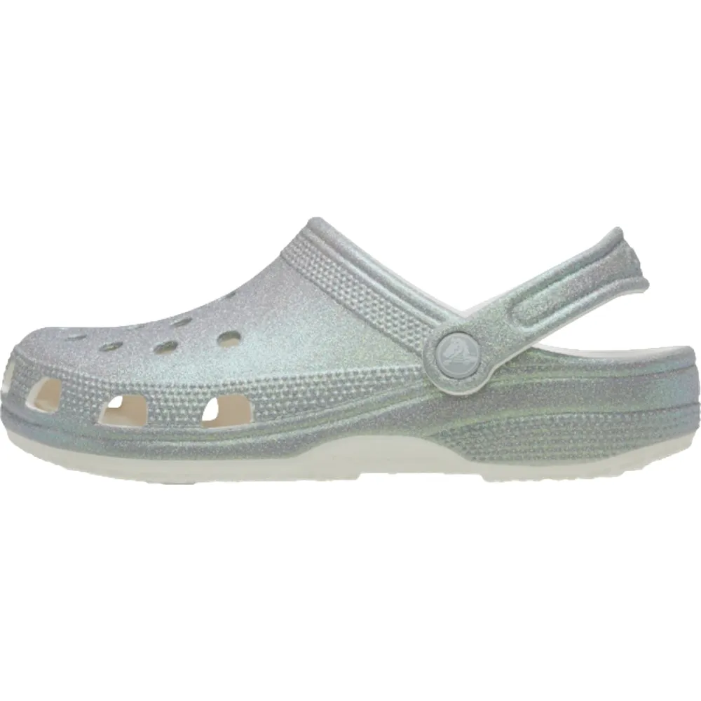 Walk Comfortably CROCS UNISEX CLASSIC IRIDESCENT GLITTER CG-WHITE