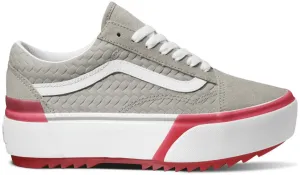 Vans Old Skool Stacked Suede Emboss Grey/Pink Long Duration Rugged Outsole