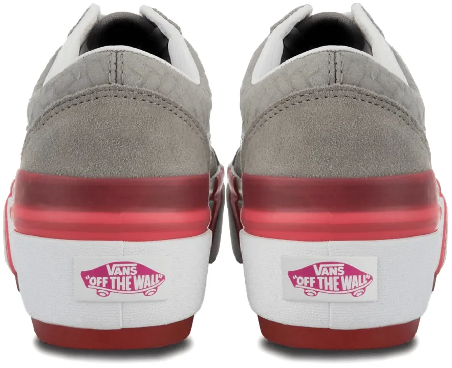 Vans Old Skool Stacked Suede Emboss Grey/Pink anti static Skater Life Ready