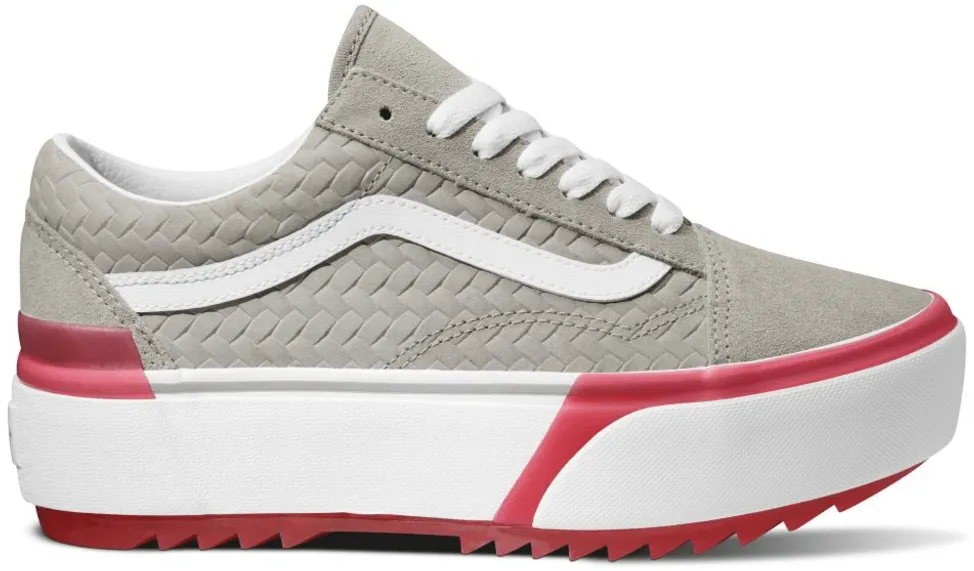 Vans Old Skool Stacked Suede Emboss Grey/Pink Flexibility Ride