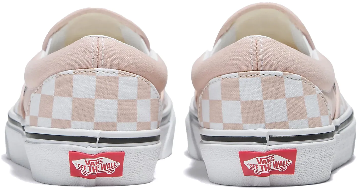 Slip Ready Fit Day Long Comfort Vans Classic Slip-On Checkerboard Rose Smoke