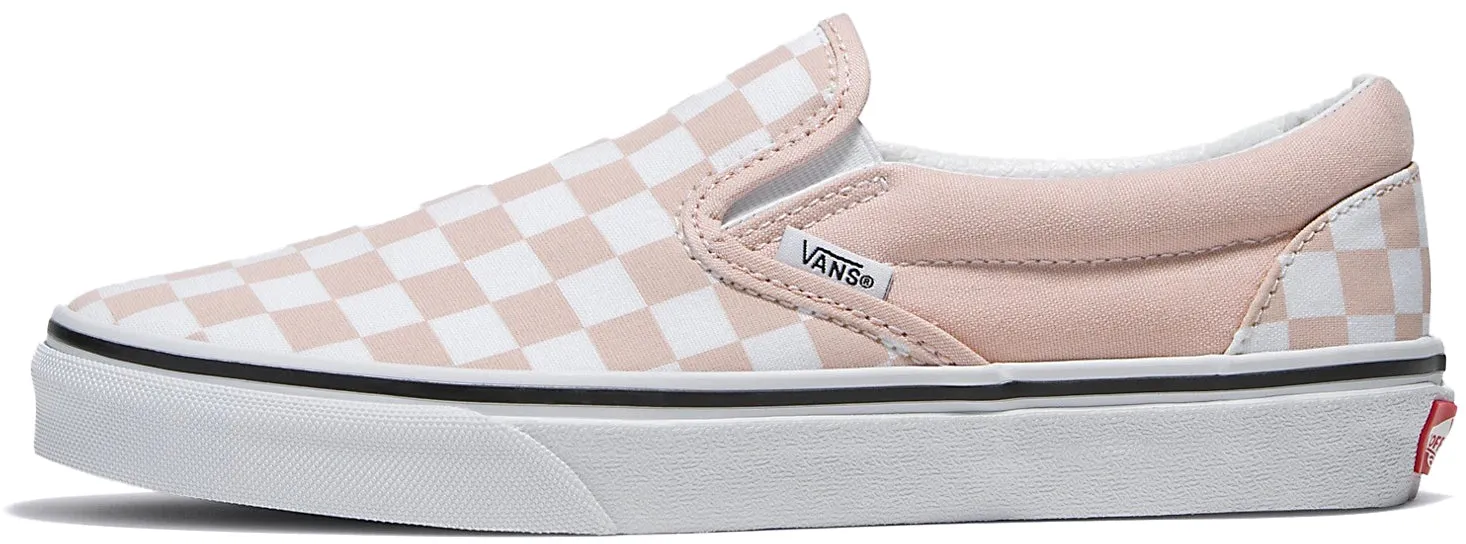 Comfort Glide Vans Classic Slip-On Checkerboard Rose Smoke