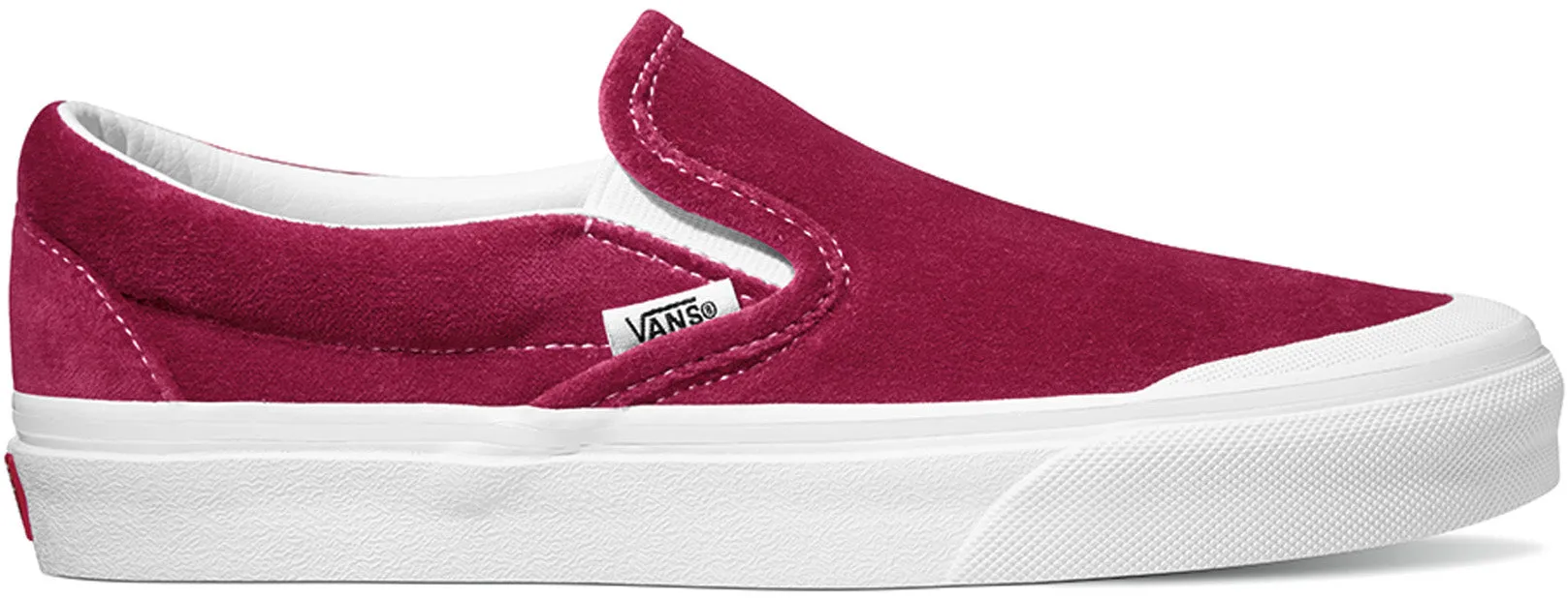Slip On Sneakers Instant Ease Vans Classic Slip-On TC Velvet Beet Red/White