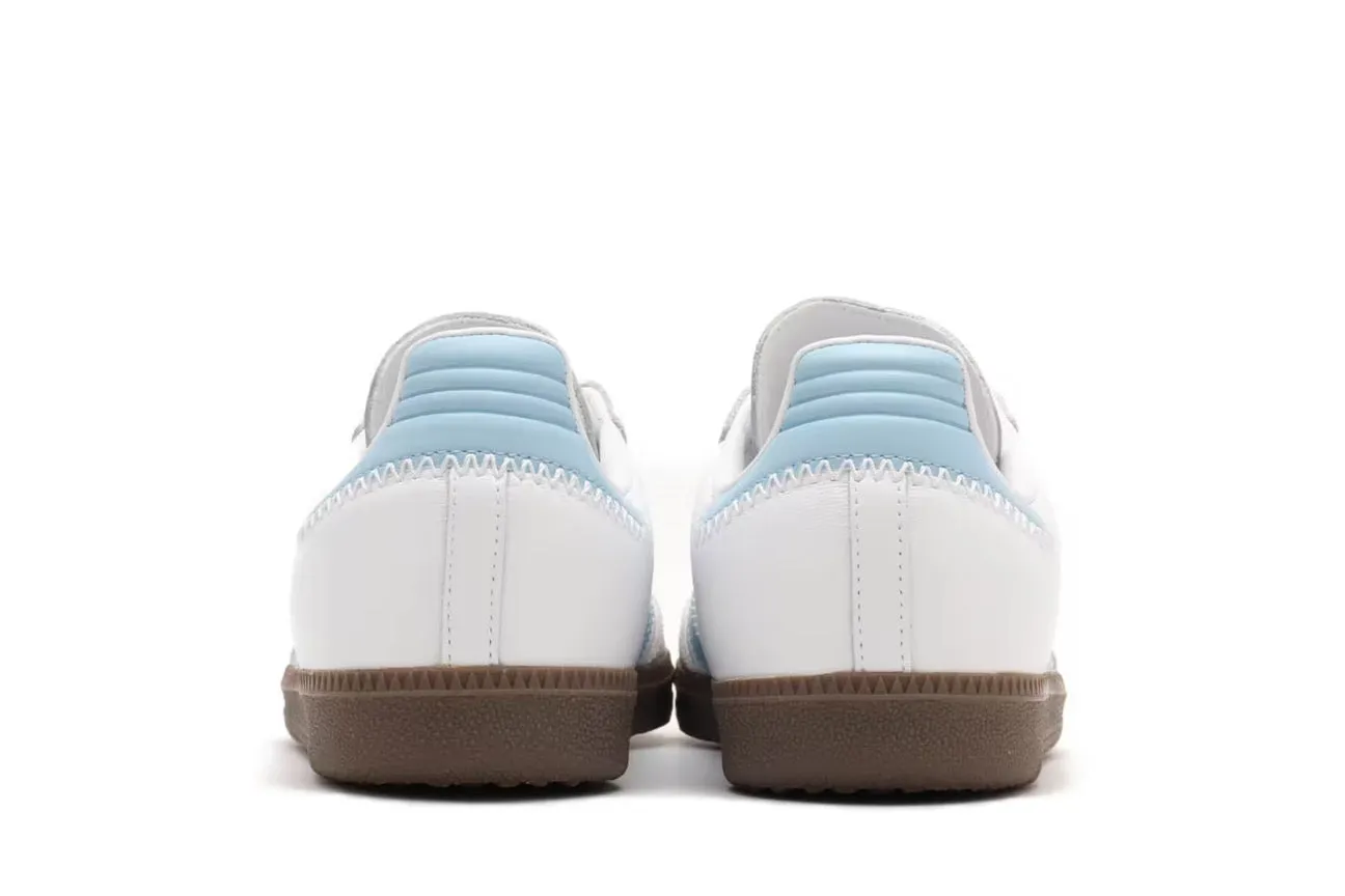 adidas Samba OG Cloud White Clear Sky Distinctive materials