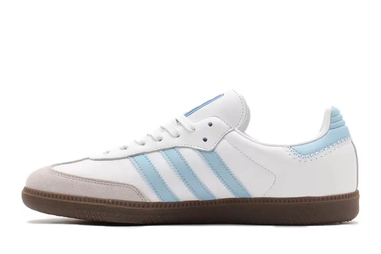 adidas Samba OG Cloud White Clear Sky Dual Density Outsoles Bouncy Ride Feel