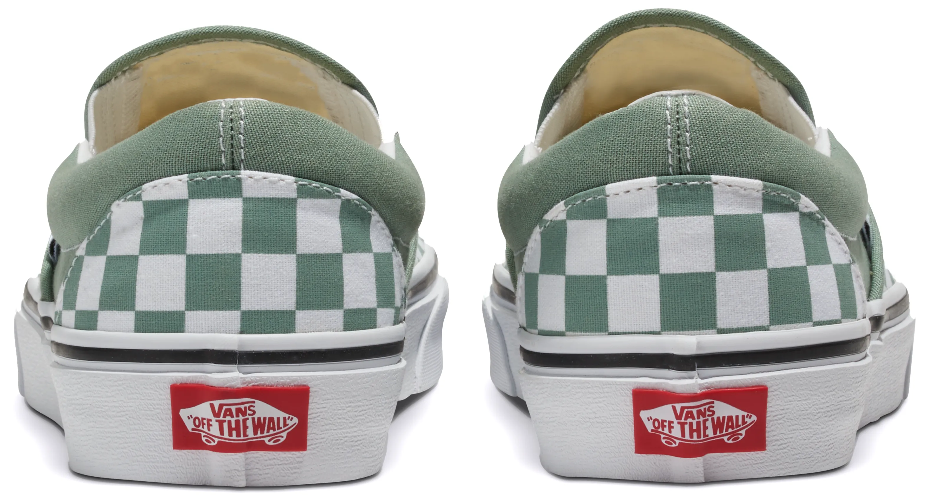 Easy Step Walk Long Lasting Slip On Vans Classic Slip-On Checkerboard Iceberg Green