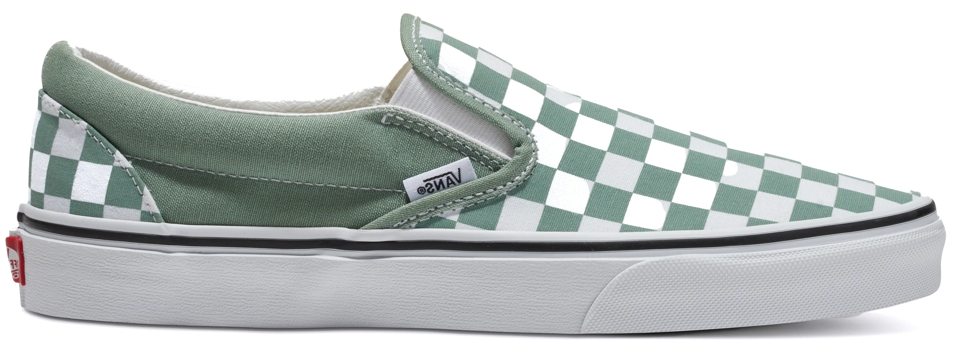 Active Slip Shoes Vans Classic Slip-On Checkerboard Iceberg Green