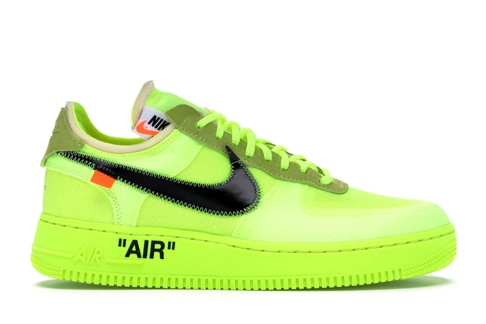 Comfortable Standing Cushioned Heel Cradle Nike Air Force 1 Low Off-White Volt