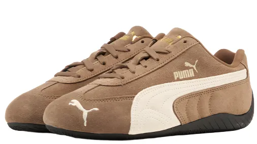 Puma Speedcat OG Haute Coffee Frosted Ivory (Gold Tongue Logo) Structured chic Secure stability