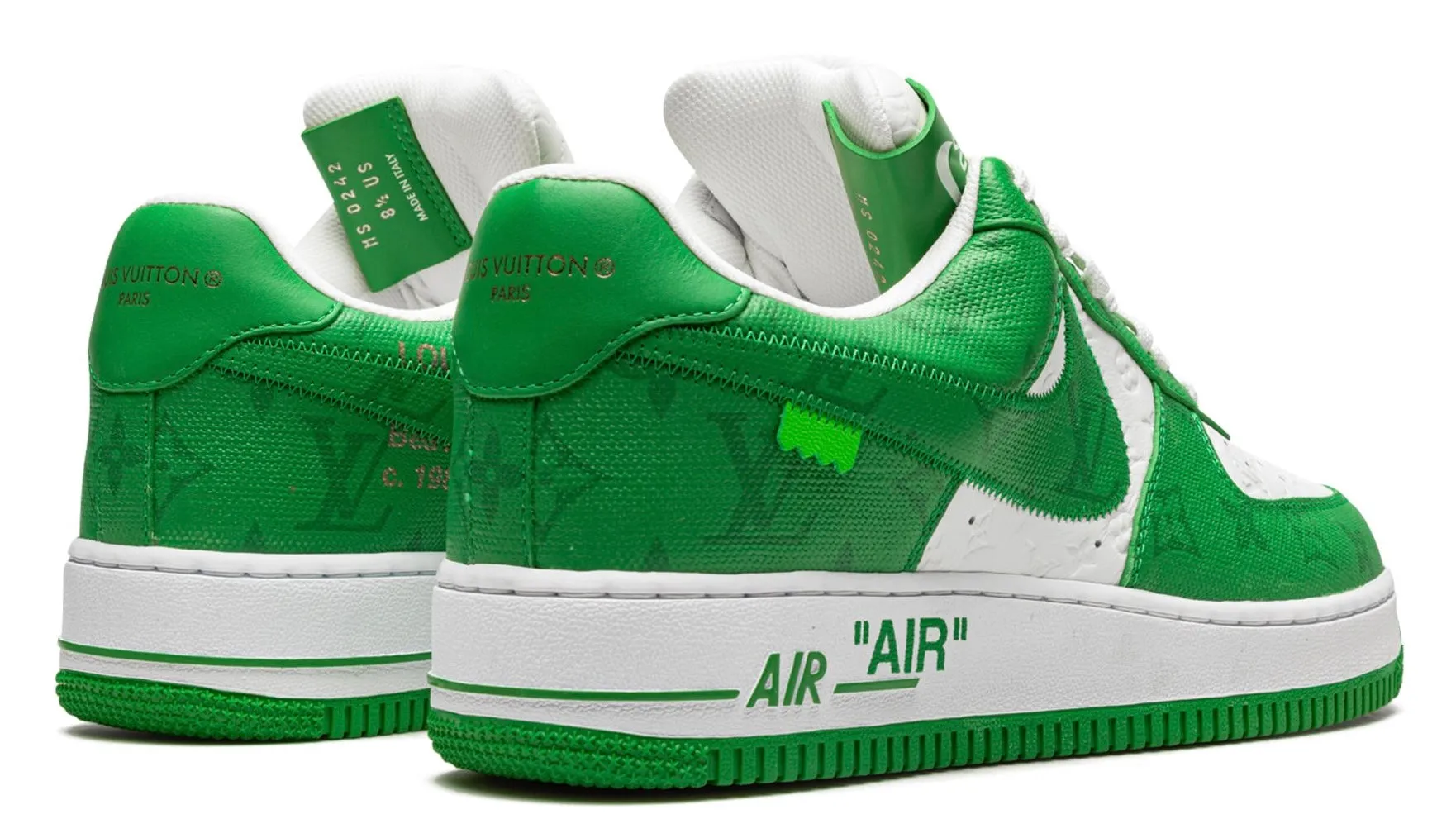 Shock dispersion evening walk Louis Vuitton Nike Air Force 1 Low By Virgil Abloh White Green