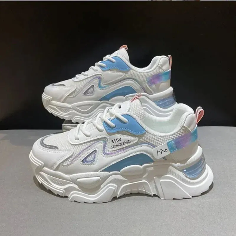 Stylish Design 2025-Women's Sneakers Platform Flat Shoes student Shoes Green Casual Trainers Ladies Chunky Sneakers Women Sports Shoes