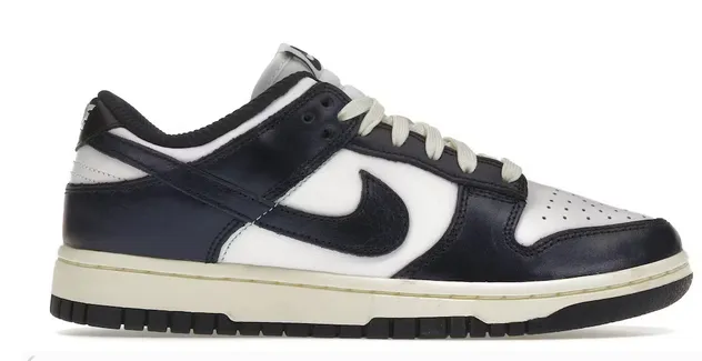 Casual Style Abrasion Resistant Construction Nike Dunk Low PRM Vintage Navy (Women's)