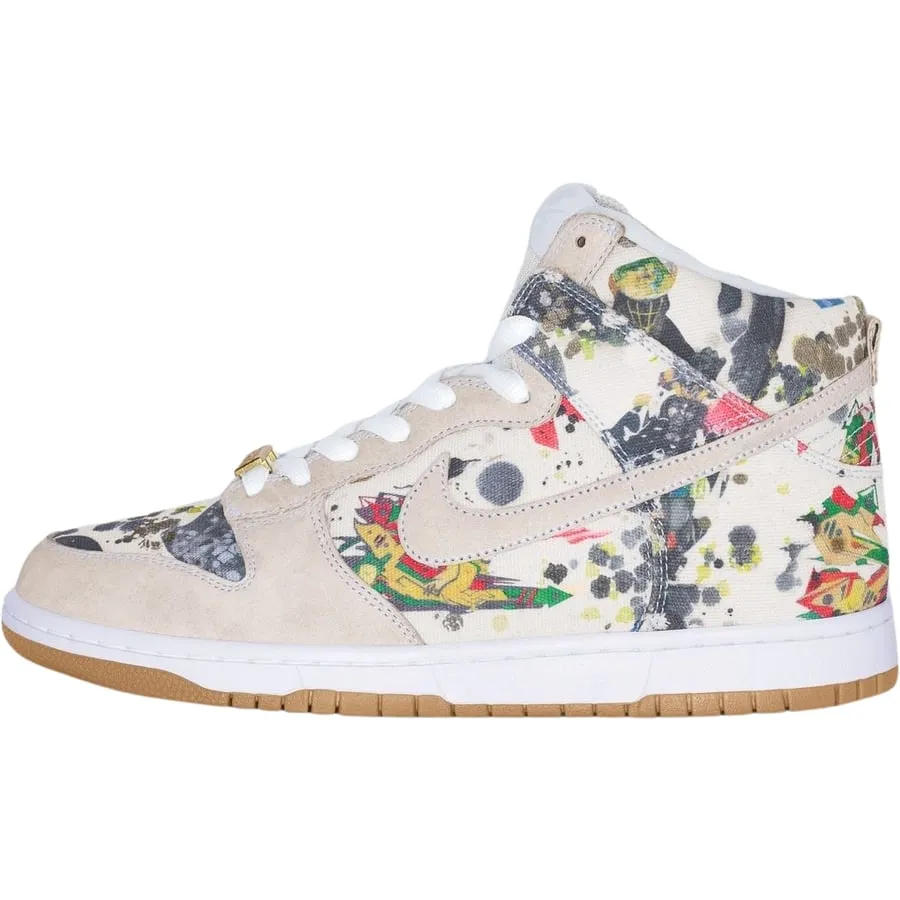 Night Run SUPREME NIKE SB RAMMELLZEE DUNK HIGH-WHITE