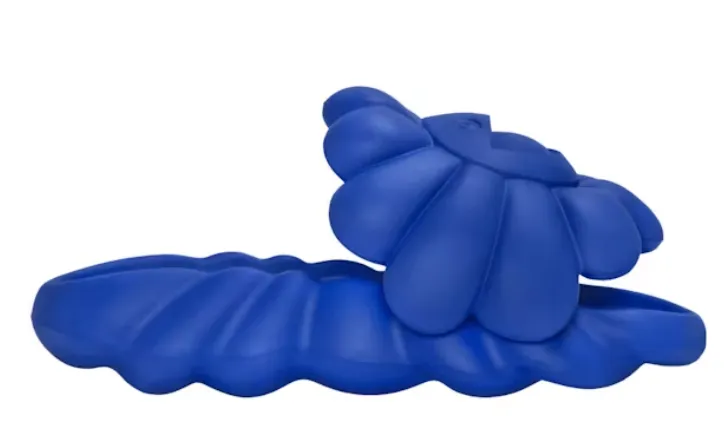 Takashi Murakami Ohana Full-Bloom Slide Lapis Blue Weekend Vibe Outdoor Day