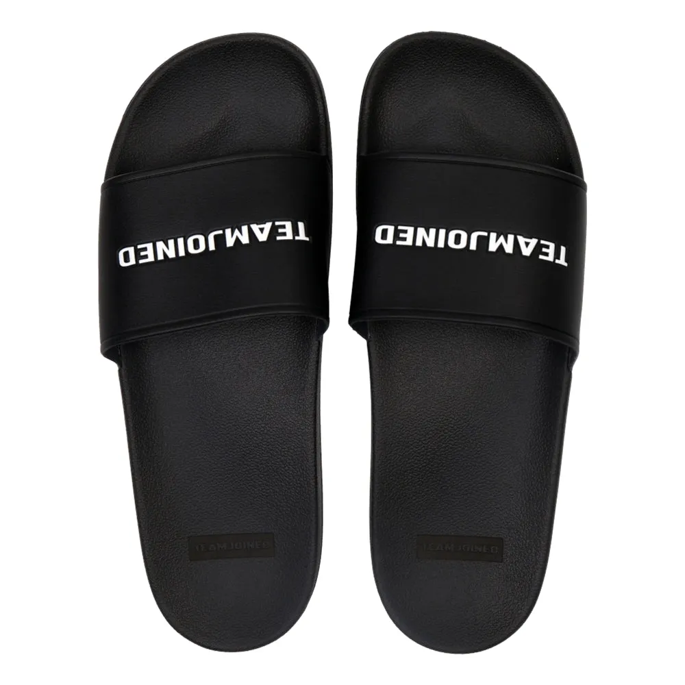 Sunset Jog TEAMJOINED JOINED LOGO SLIPPERS-BLACK