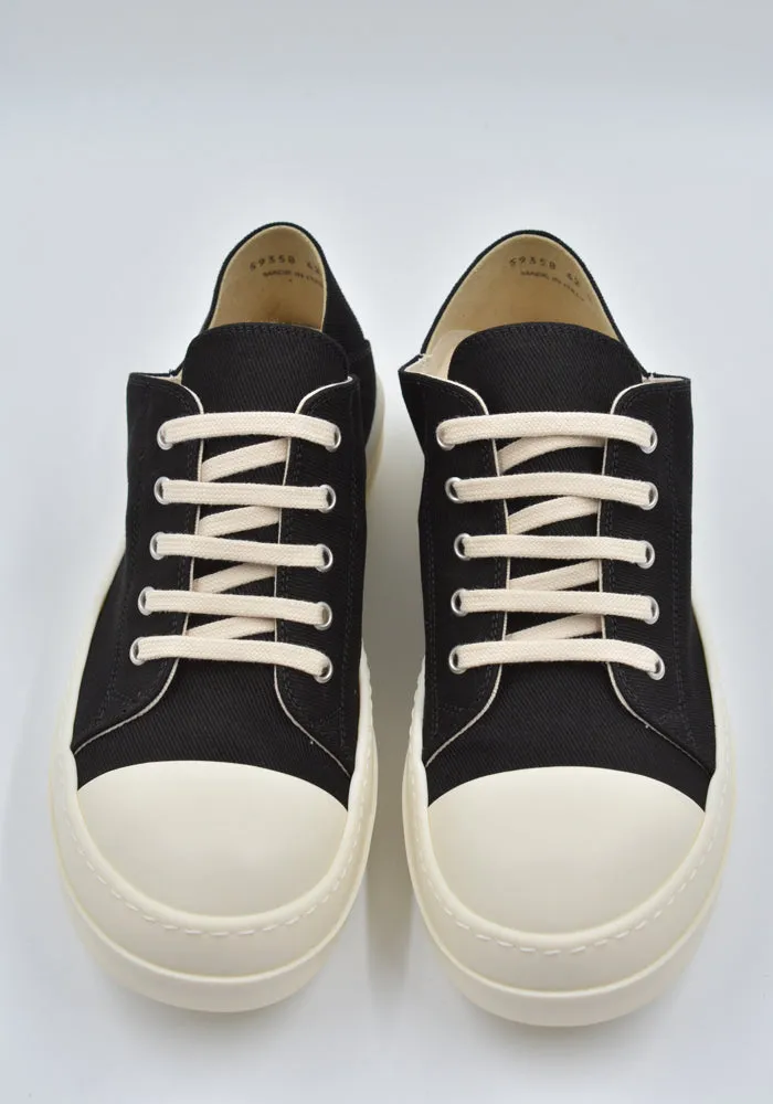 RICK OWENS DRKSHDW DU02D2826 DO SLIP ON DENIM SHOES BLACK/MILK Travel Flex PhylonMidsole