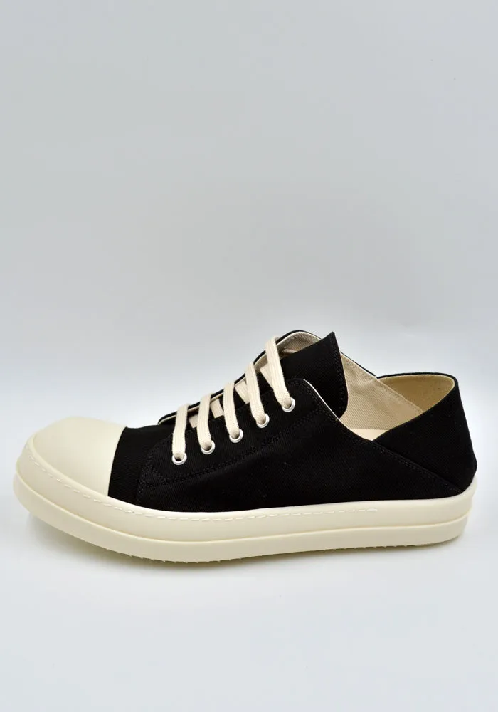 Quiet Step RICK OWENS DRKSHDW DU02D2826 DO SLIP ON DENIM SHOES BLACK/MILK