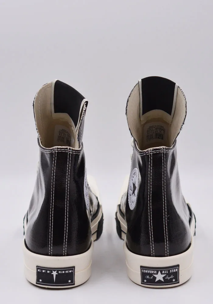 Easy To Clean RICK OWENS DRKSHDW x CONVERSE DC01BX291 TURBODRK HI DENIM SHOES BLACK