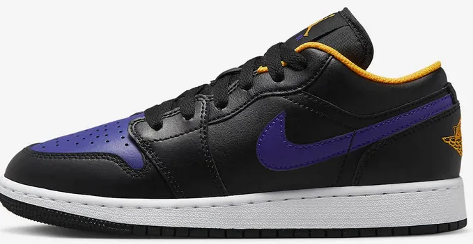 The Air Jordan 1 Low GS "LAKERS" Walk Commute Static Dissipation