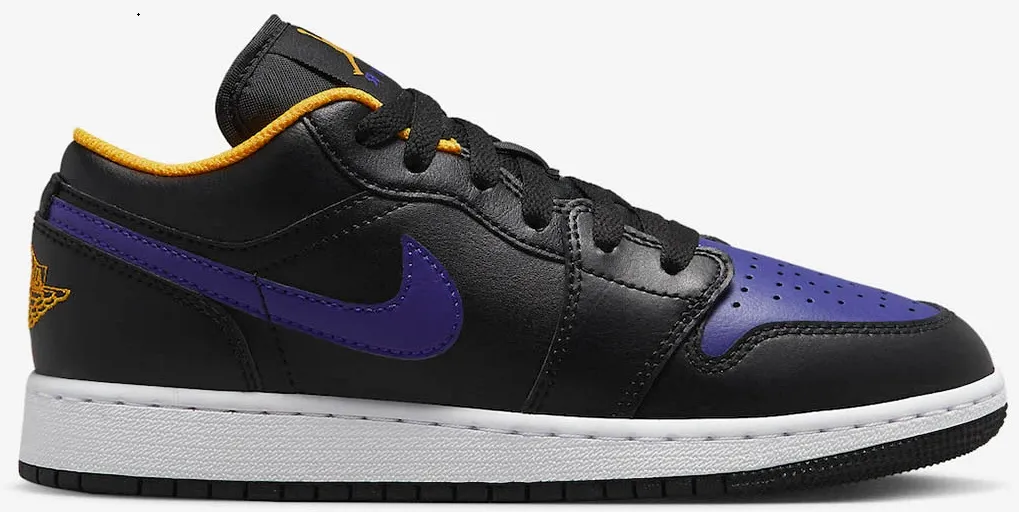 Low Profile Collar Padding Non Slip Lacing The Air Jordan 1 Low GS "LAKERS"