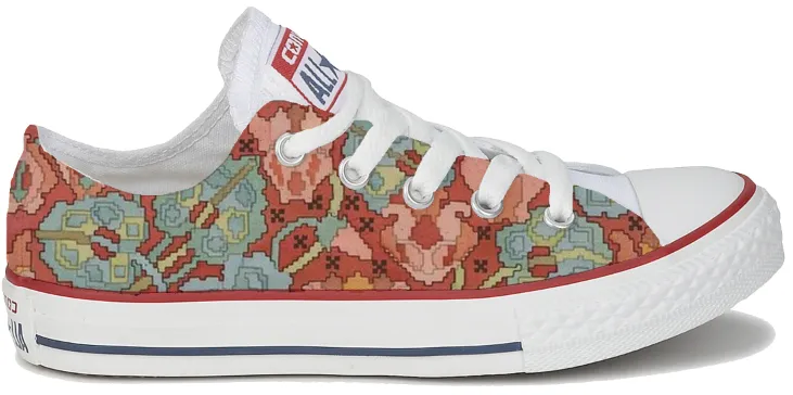 The Baggins Original Low Tops Art Nouveau Cyclamen Anywhere Wear