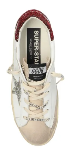 Golden Goose Super-Star White Bordeaux Silver (W) Soft Layers