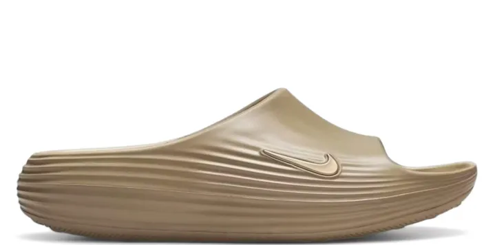 Nike ReactX Rejuven8 Slide Khaki Stretchable Openings Regular Fit