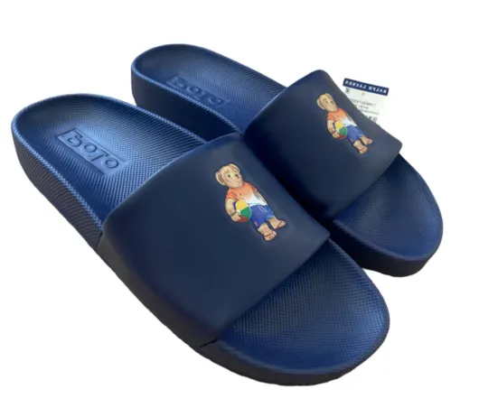 Seamless Feel Timeless Support Polo Ralph Lauren Cayson Bear Slide Navy