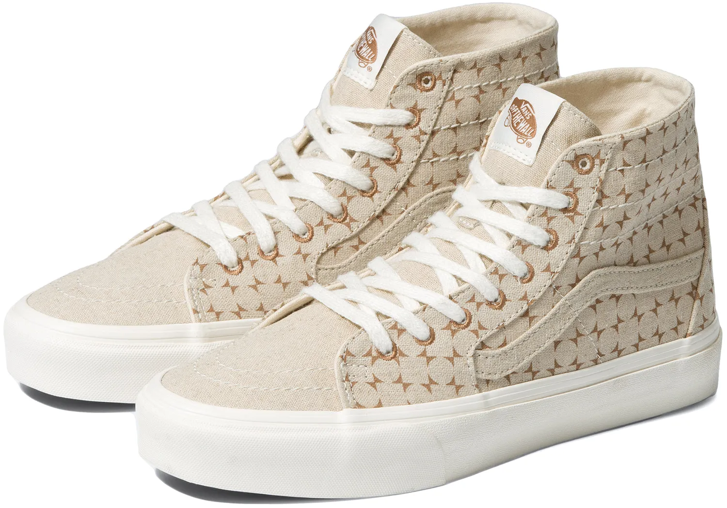 Vans Sk8-Hi Taper Eco Checkerboard Brown Shock Absorbing Padding