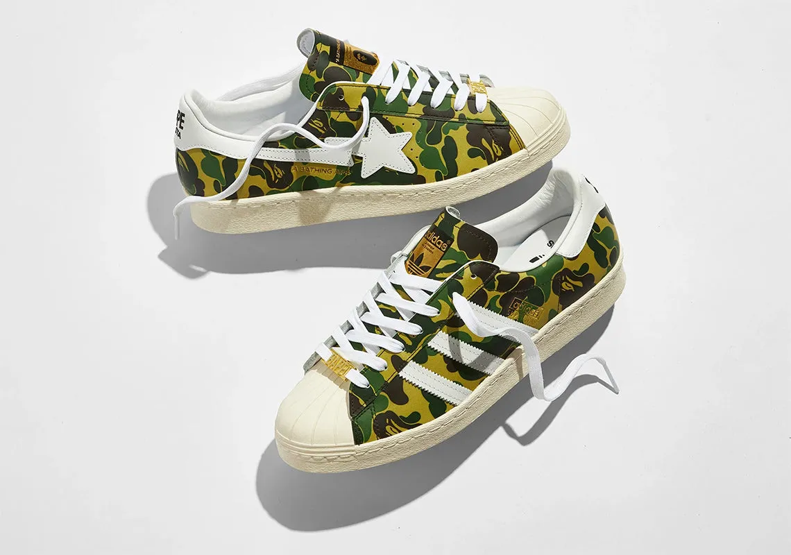 Breathable Inserts All-around comfort adidas Superstar Bape ABC Camo Green