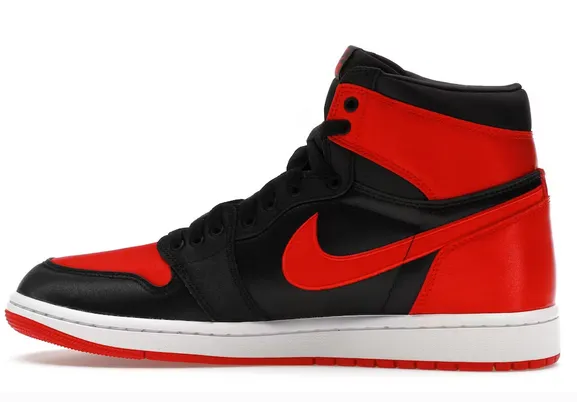 Dual Layer Casual Athletic Jordan 1 Retro High OG Satin Bred (Women's)