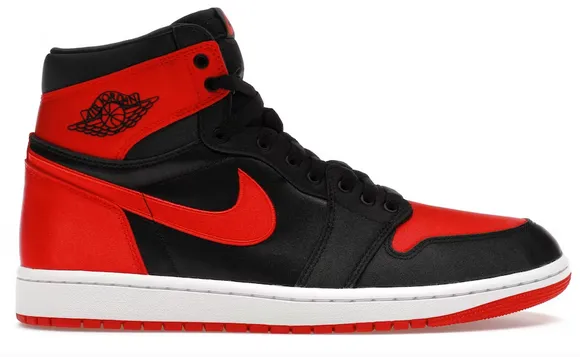 Jordan 1 Retro High OG Satin Bred (Women's) Adaptive Heel Lock Breathable Airflow Channels