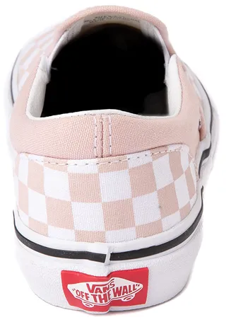 Vans Kids Classic Slip-On Checkerboard Rose Smoke Relaxed Comfort Step