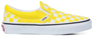 Instant Access Quick Shoes Vans Kids Classic Slip-On Checkerboard Blazing Yellow/True White