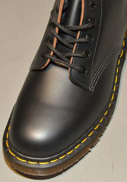 DR. MARTENS VINTAGE 1460 LEATHER BOOTS BLACK QUILON MADE IN ENGLAND Bold Neon