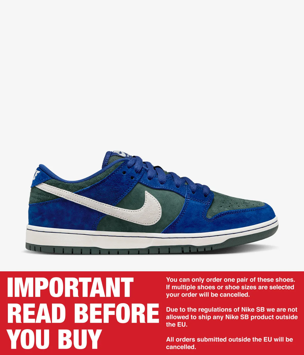 Effortless Silhouette Casual traction Nike SB Dunk Low Pro "Deep Royal Blue"