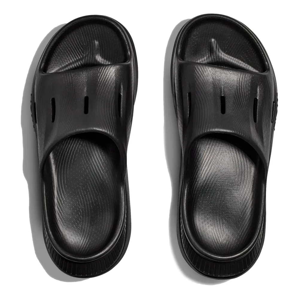 Slip Resistant Flexible Materials HOKA ONE ONE U ORA RECOVERY SLIDE 3-BLACK/BLACK