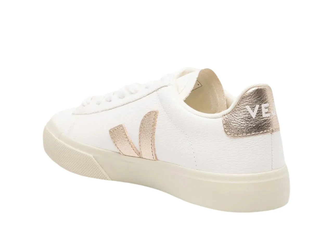 Breathable Outsole ComfortableFit Veja Campo Chromefree Leather Extra White Platine