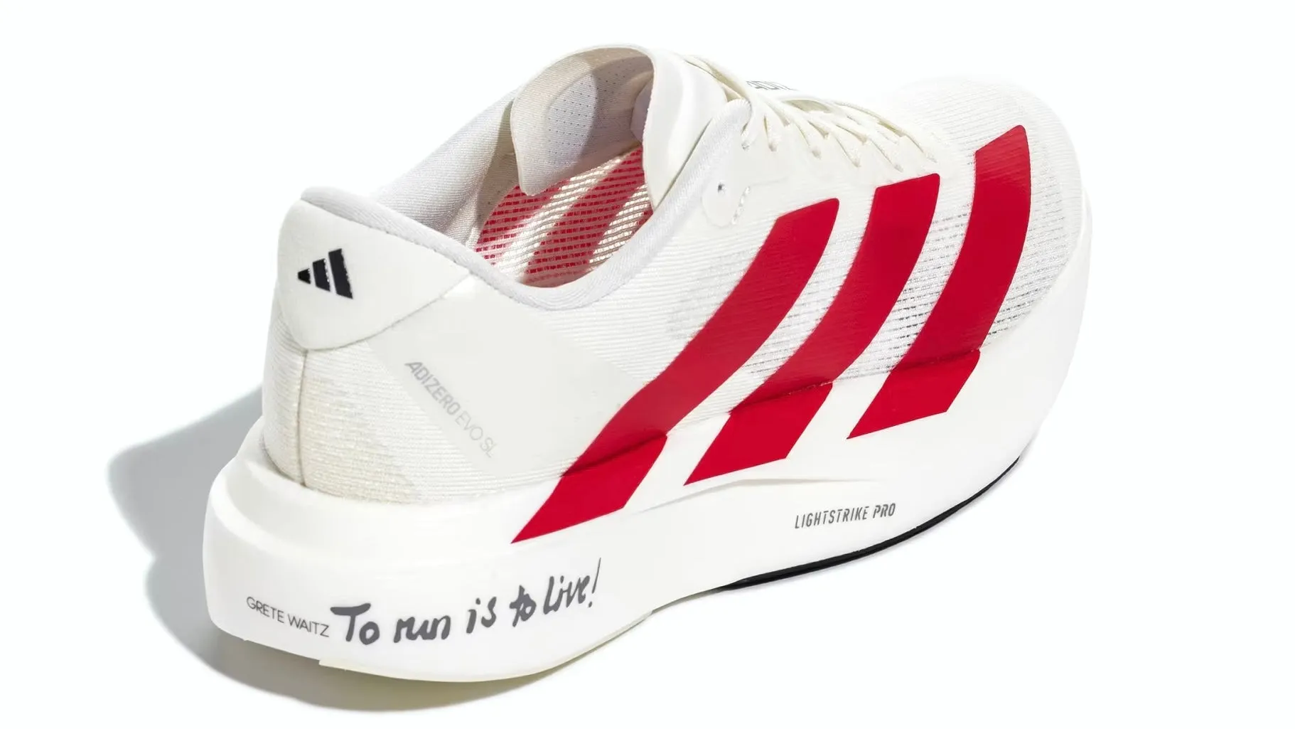 Vibration Dampening adidas Adizero EVO SL Off White Better Scarlet