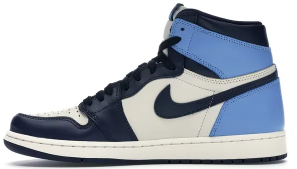 Hexagonal Grip Tread Comfort Soft Jordan 1 Retro High Obsidian UNC