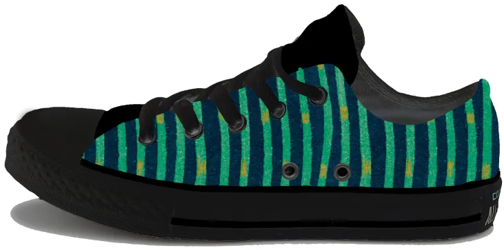Street Wear Training Ease Baggins Original Low Top Green Navy Stripe