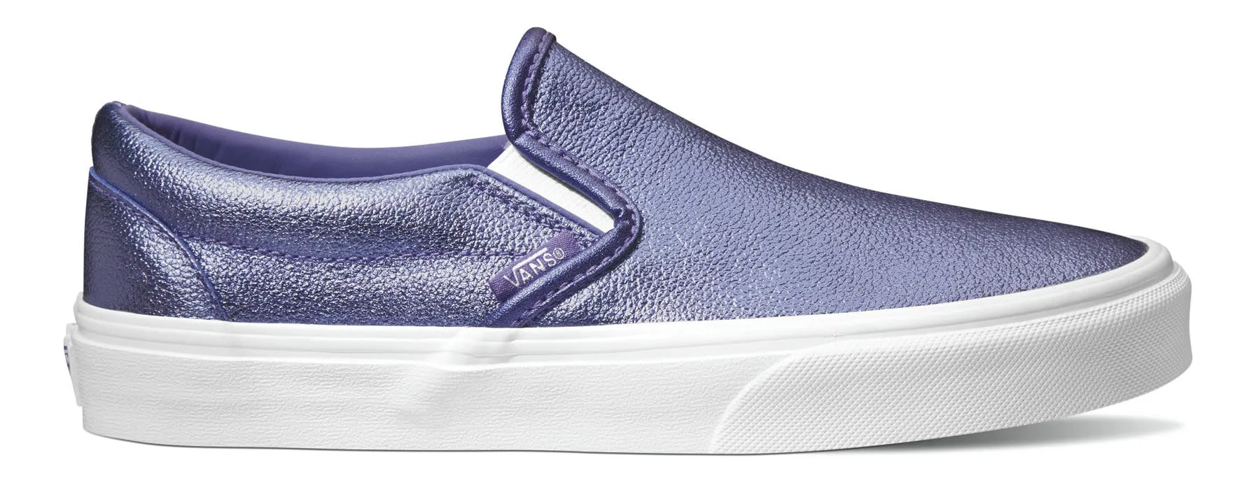Easy Foot Wear Airy Fit Vans Women's Classic Slip-On (Metallic) Veronica/ True White